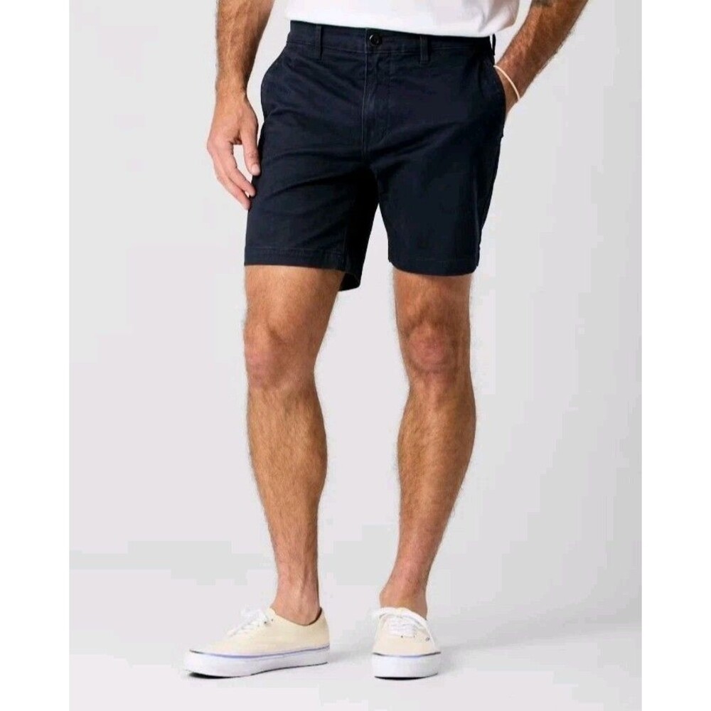 NEW Huckberry Flint And Tinder 365 Chino Shorts Size 34"× 9” Navy Blue Preppy